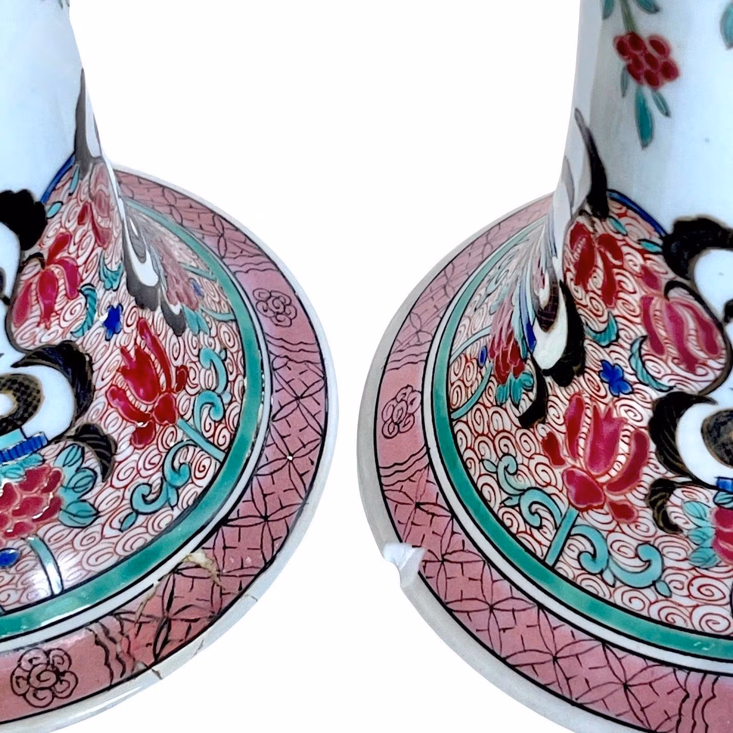 2 Stück, chinesische Porzellanvasen, Qing-Dynastie 1644-1912