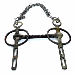 Antik Liverpool häst driving Rigid Bit, smide