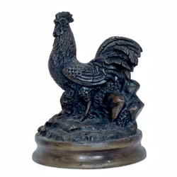 Pierre-Jules Mene (Frankrike, 1810-1879) Tupp brons skulptur