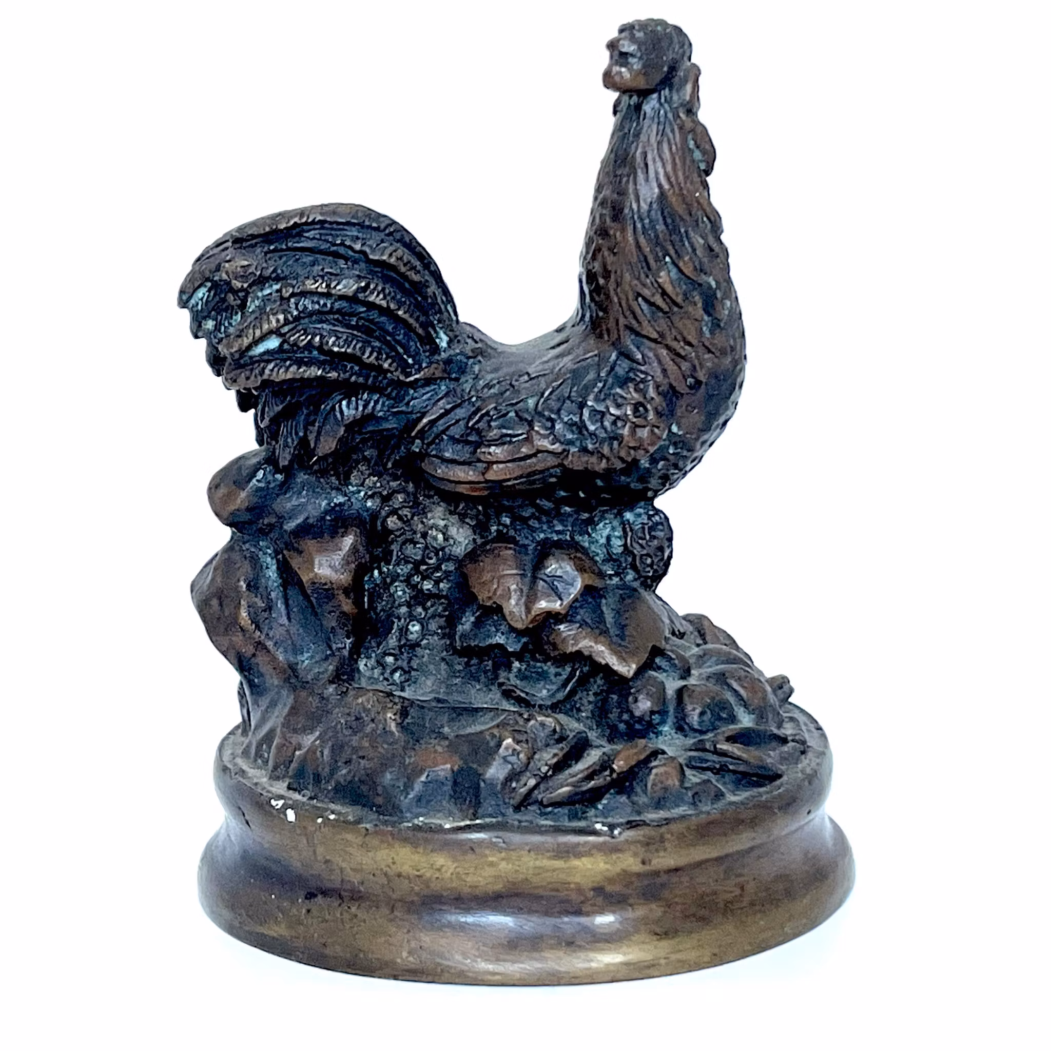 Pierre-Jules Mene (Frankrike, 1810-1879) Tupp brons skulptur