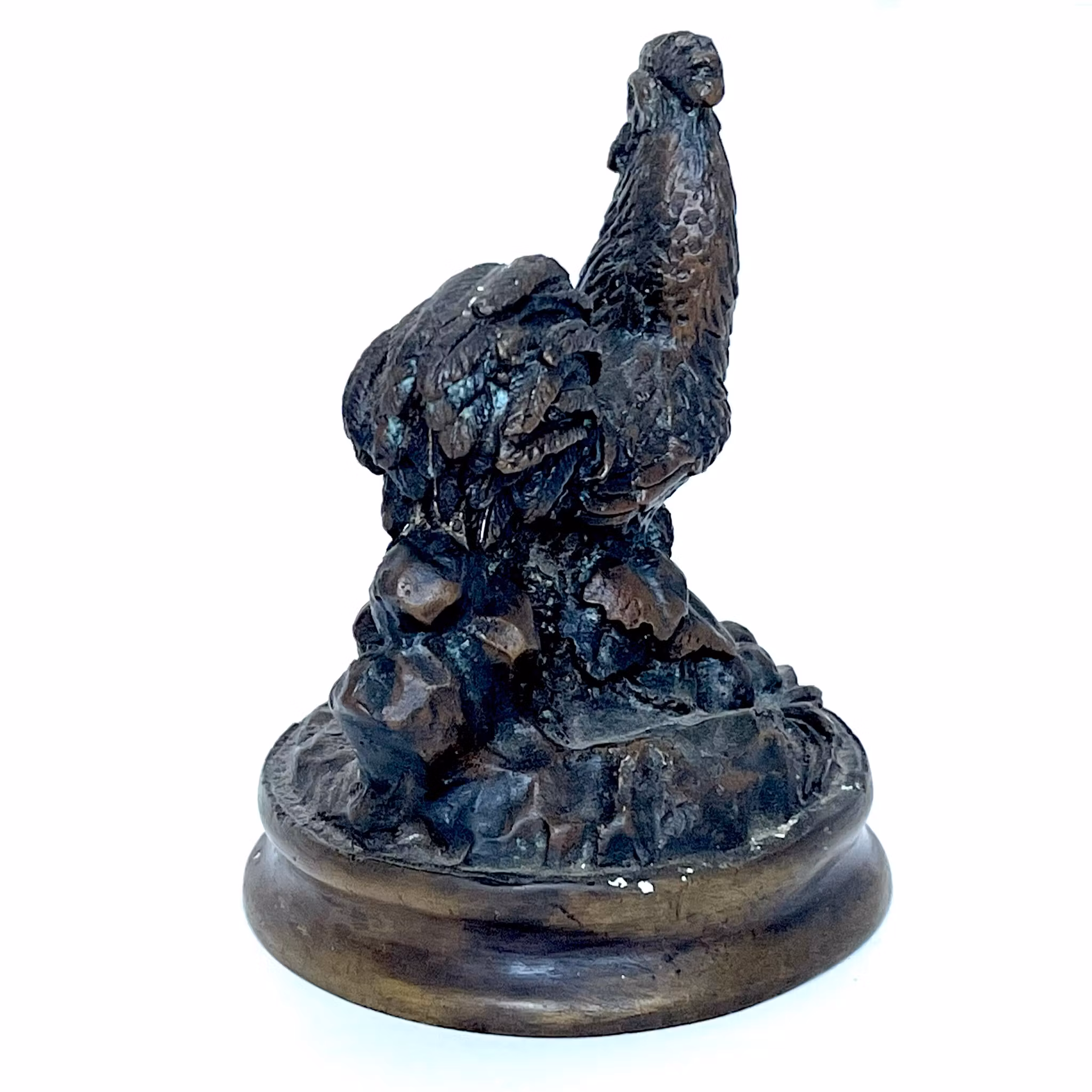 Pierre-Jules Mene (Frankrike, 1810-1879) Tupp brons skulptur