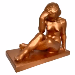 Thure Thörn (Sverige, 1918-2005) Skulptur, gips, Sittande kvinna, signerad T Thörn, daterad -46