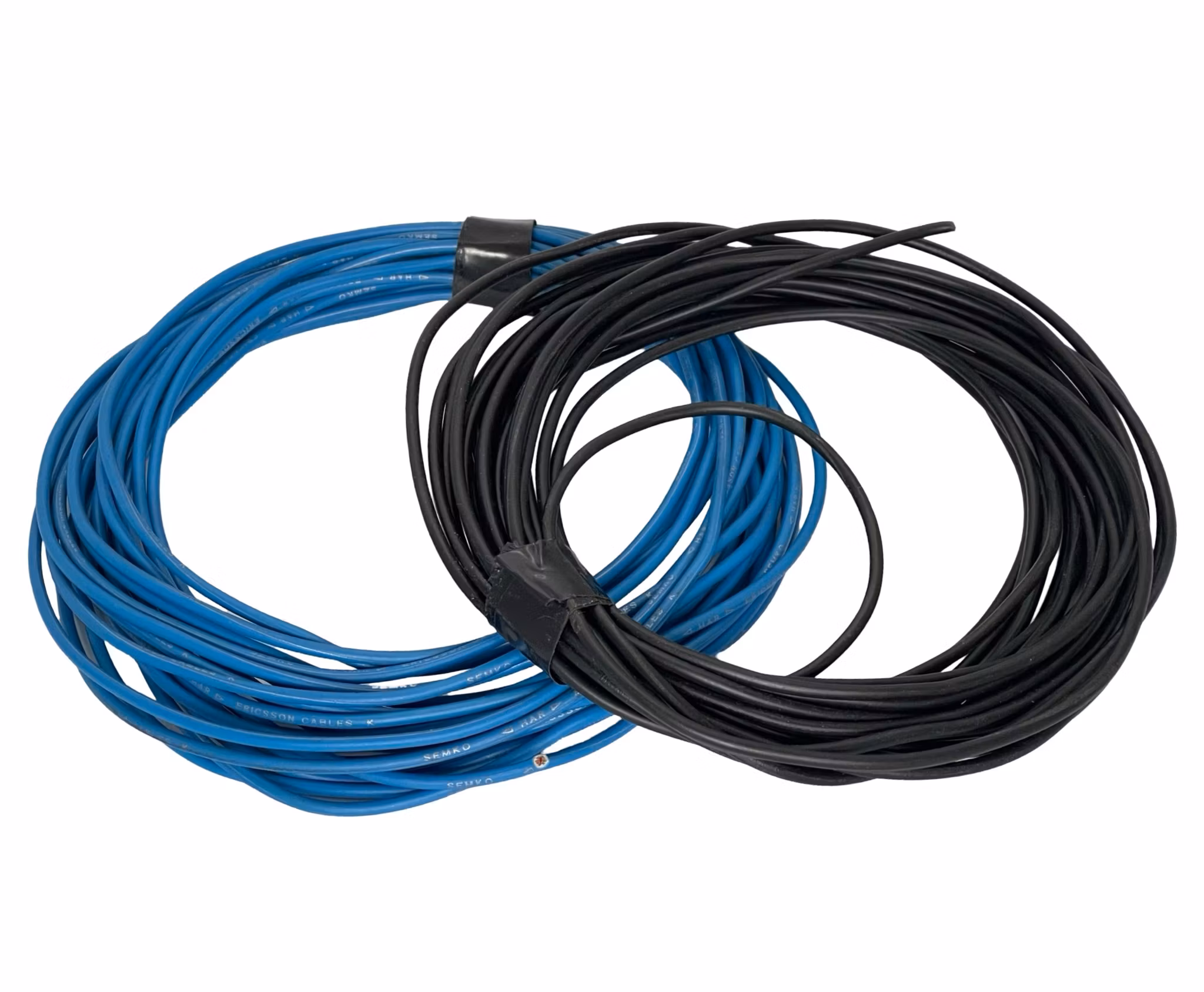 Parti kobber elektriske kabler i ulike størrelser, ca 15,3 kg