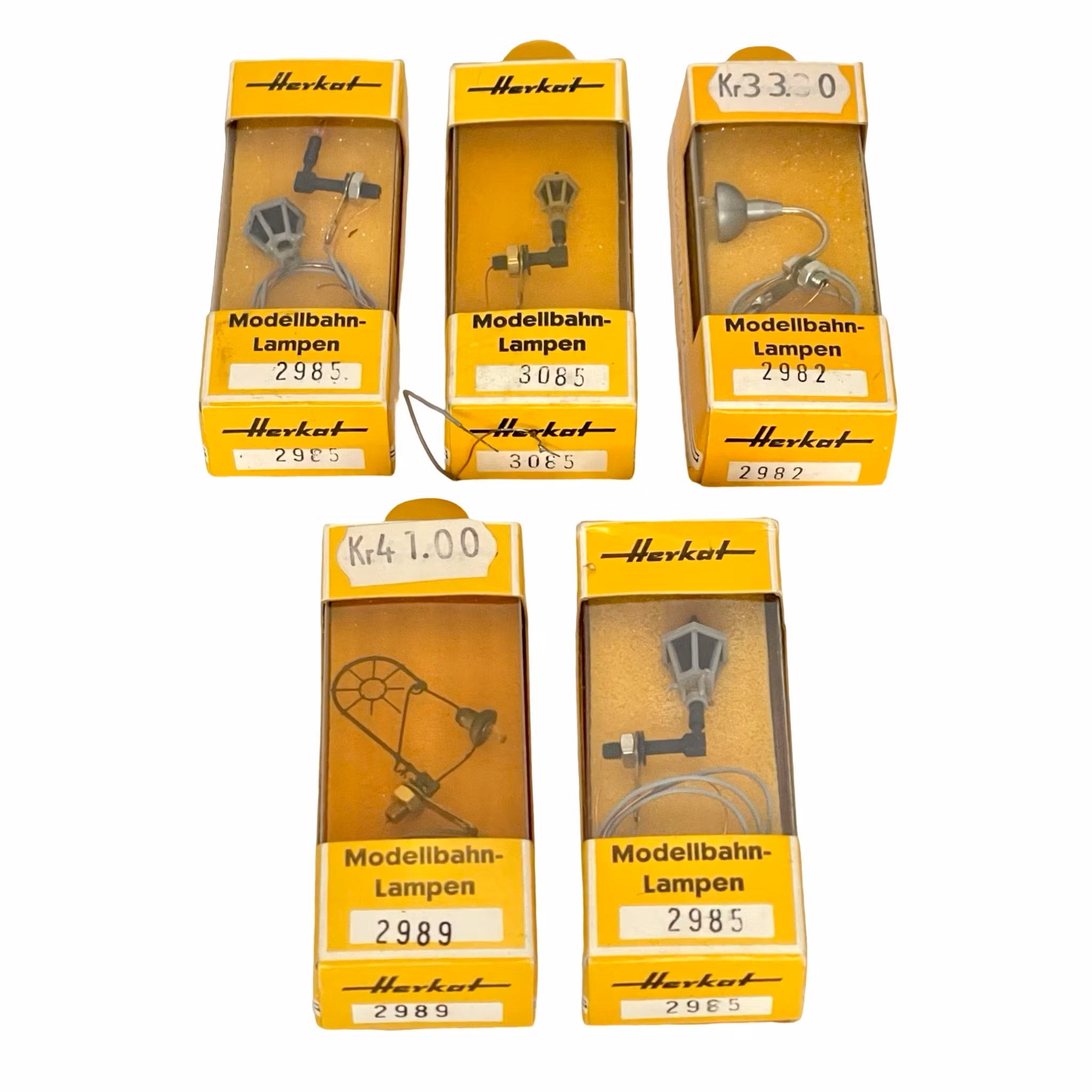 5 szt., lampy Herkat HO Modellbahn