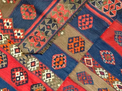 Antik orientalsk teppe, kelim, Ull og urtefarge, ca 230x160 cm