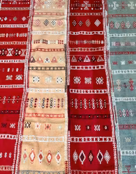 Antique Oriental kilim, Wool and herbal dye