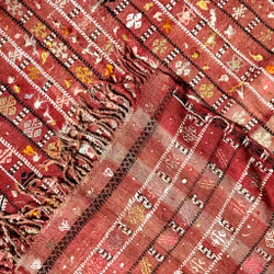 Antique Anatolie Turc Antalya Nomad kilim, Laine et teinture à base de plantes