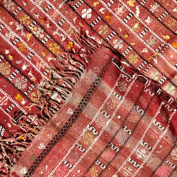 Antik Anatolia Turkisk Antalya Nomad kelim, Ull och ört färgämne