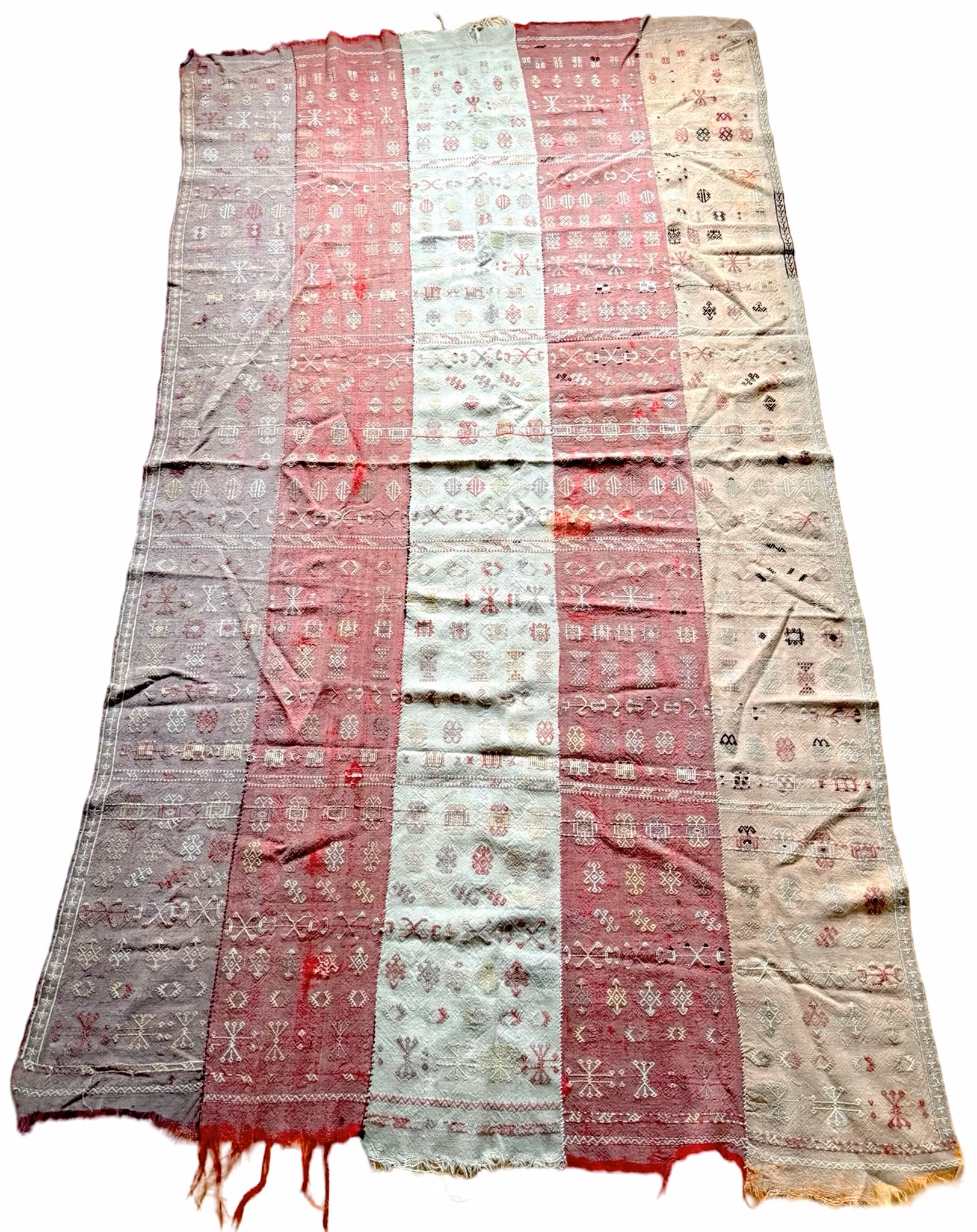 Kilim orientale antico, lana e tintura a base di erbe