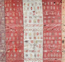 Kilim oriental antiguo, lana y tinte de hierbas.