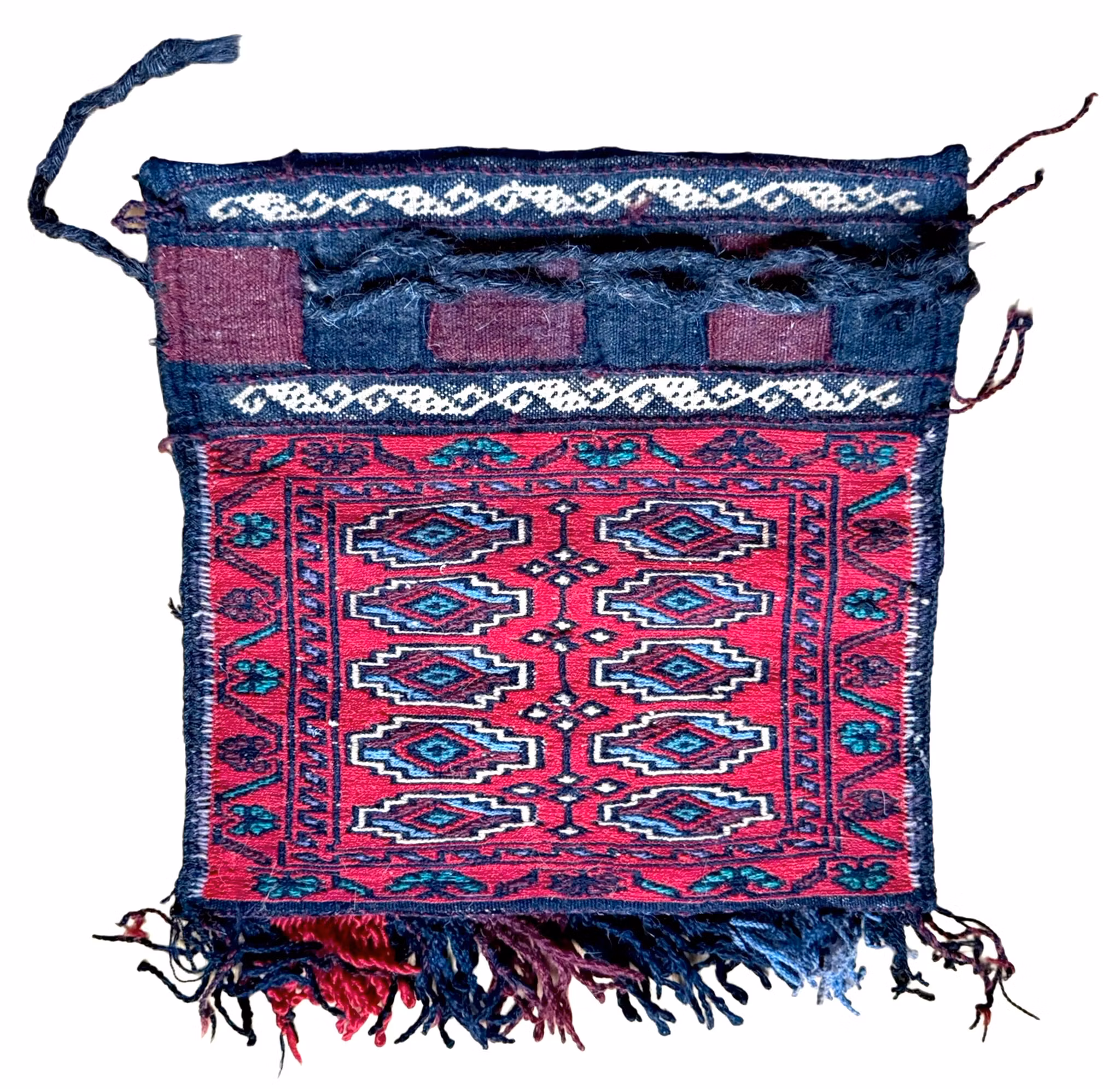 Antica borsa orientale annodata a mano