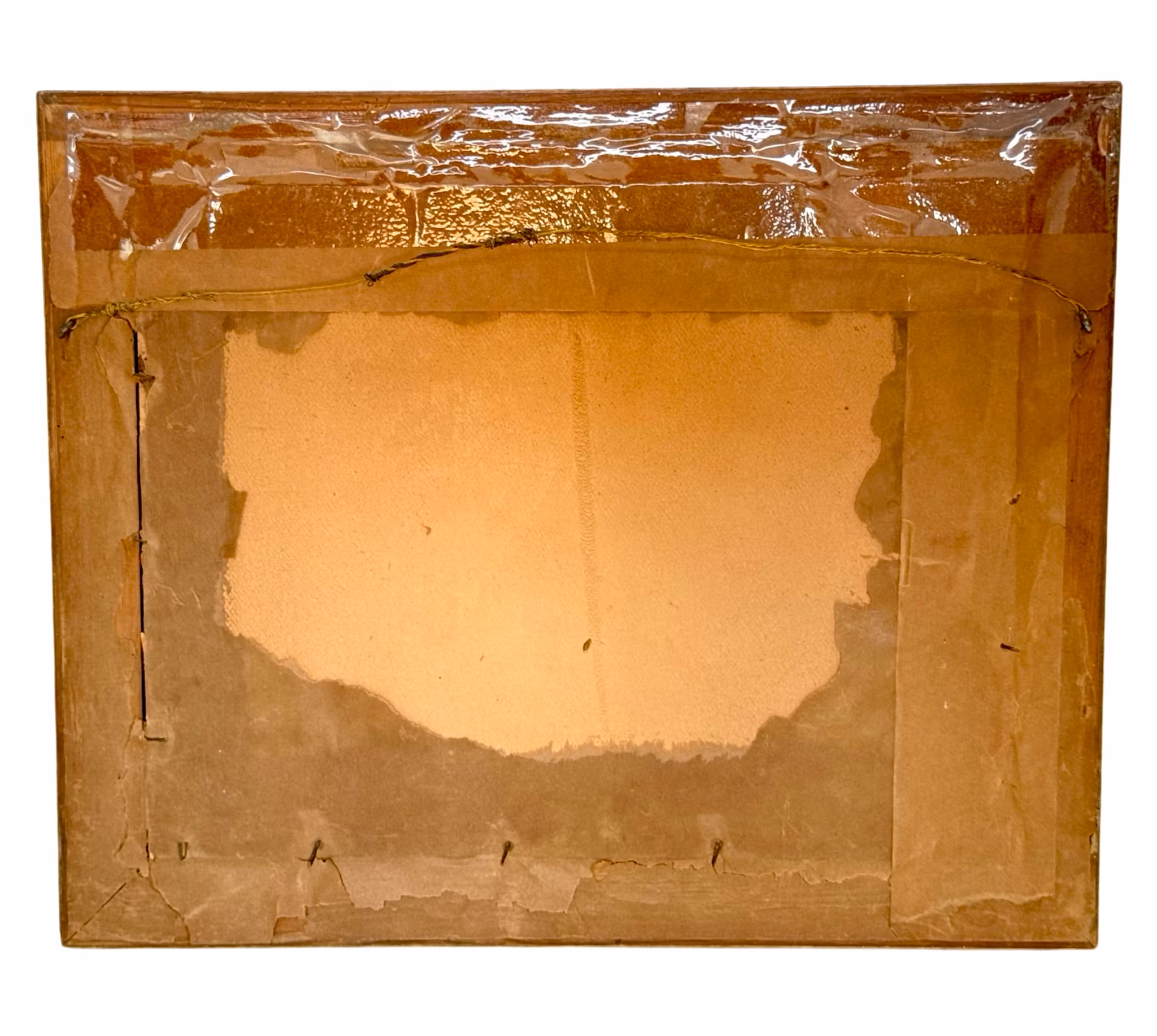 Antik Neyret Freres Silk vävt Damask Gobeläng, Paris Gata Scen 1800-talet