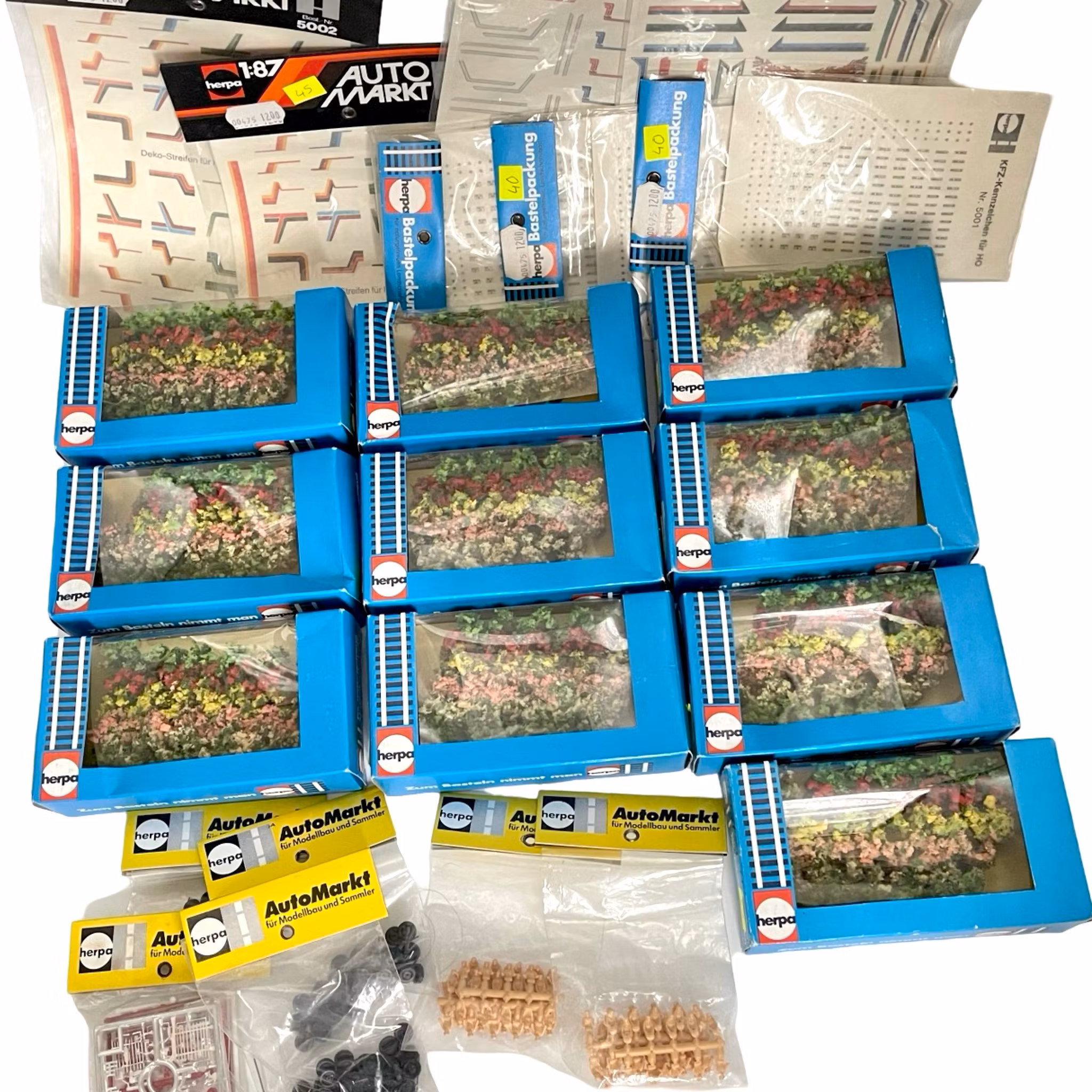 23 stk, Herpa HO for modelljernbaner