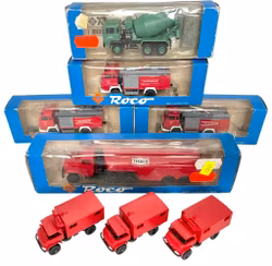 8 stk, Roco HO Lastebiler for modelljernbaner