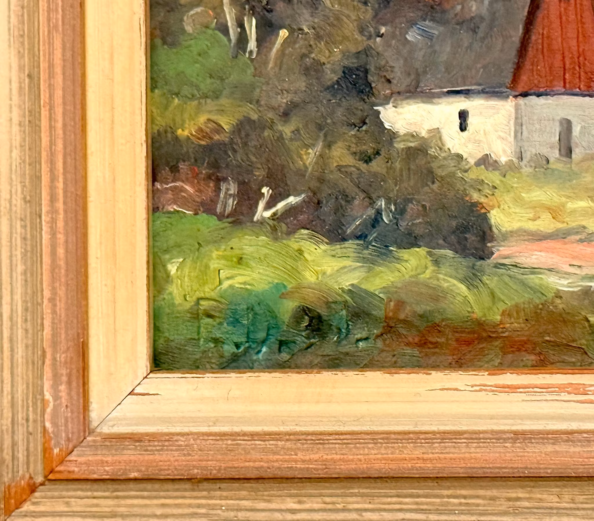 4 st, Relief, Olja på trä, signerad E.D. -37