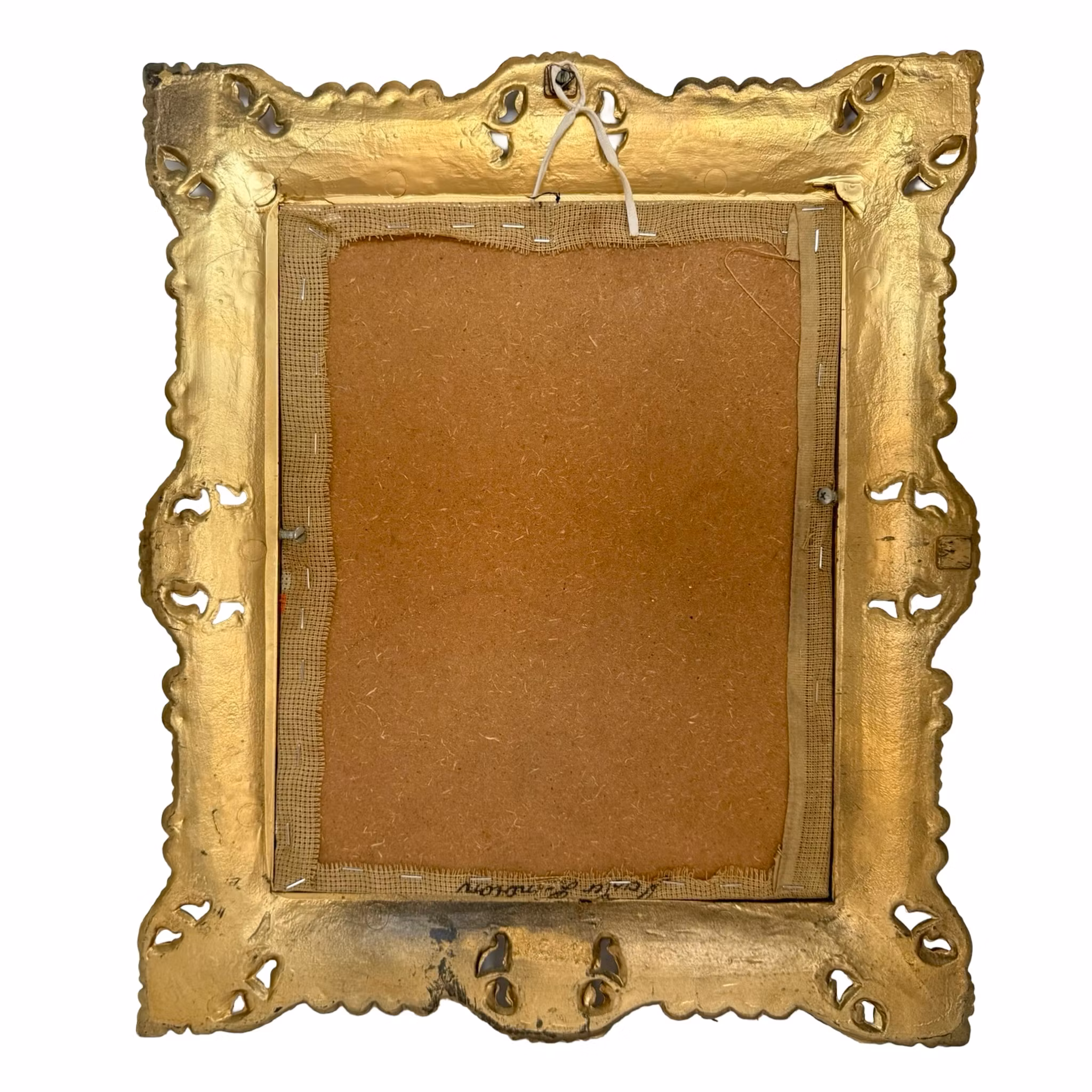 The Red Boy Master Lambton Dipinto ricamato a mano con cornice color oro, firmato