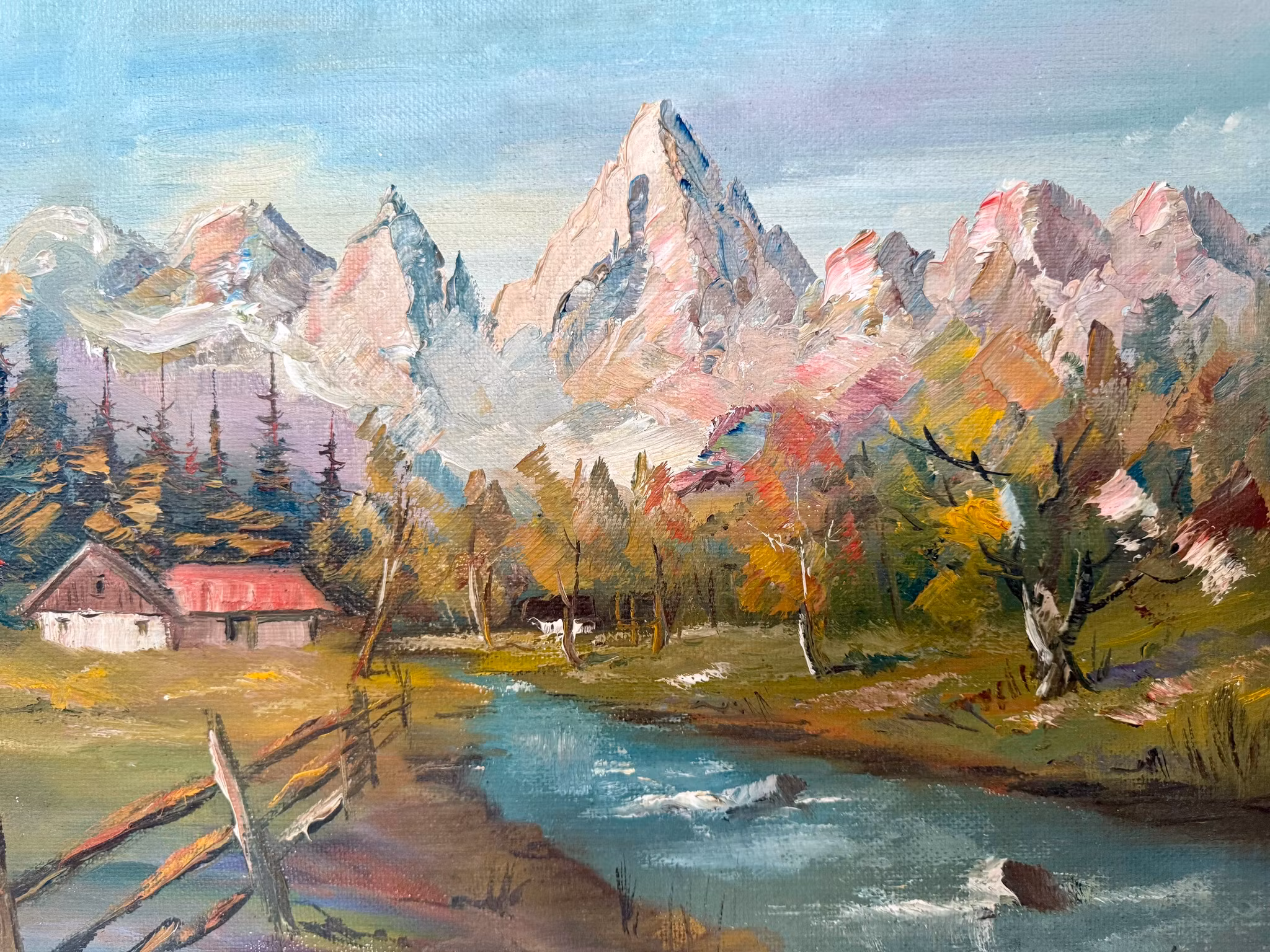 Oidentifierad konstnär, Olja på pannå, Signerad -57