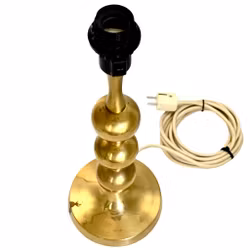 Bordslampa, Retro, vintage, 60-tal / 70-tal kullampa i mässing, 48 cm