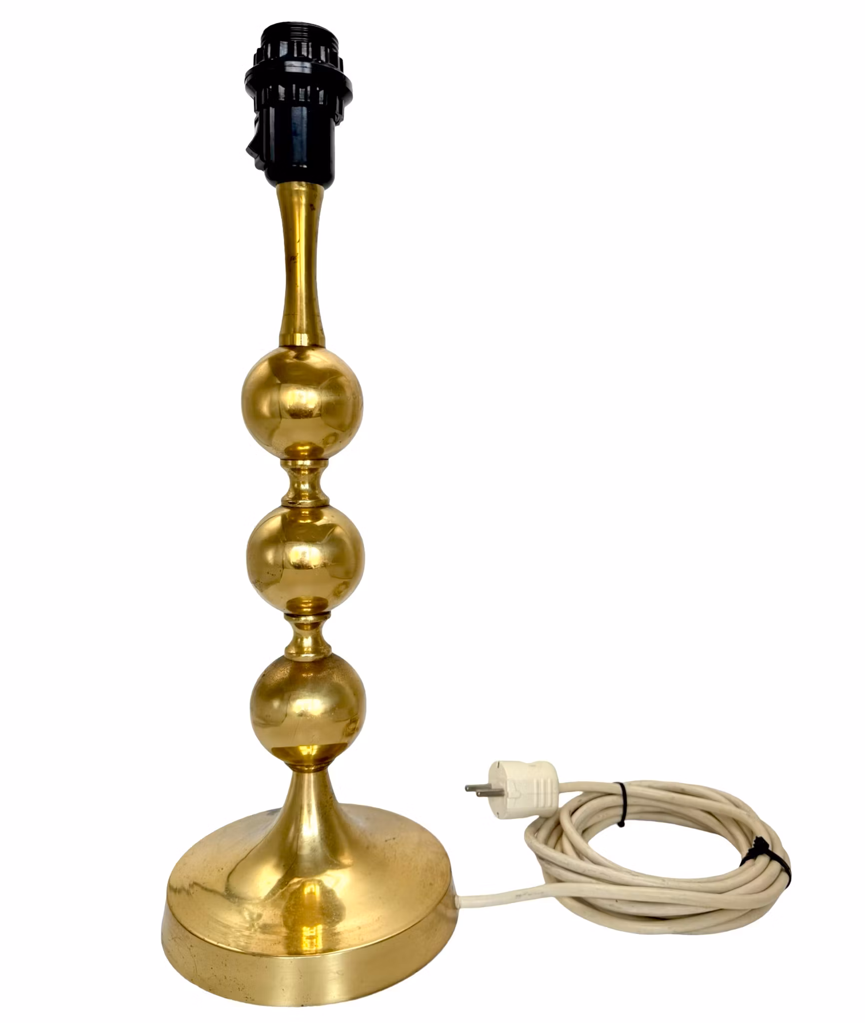 Tischlampe, Retro, Vintage, 60er/70er Jahre Kugellampe aus Messing, 48 cm