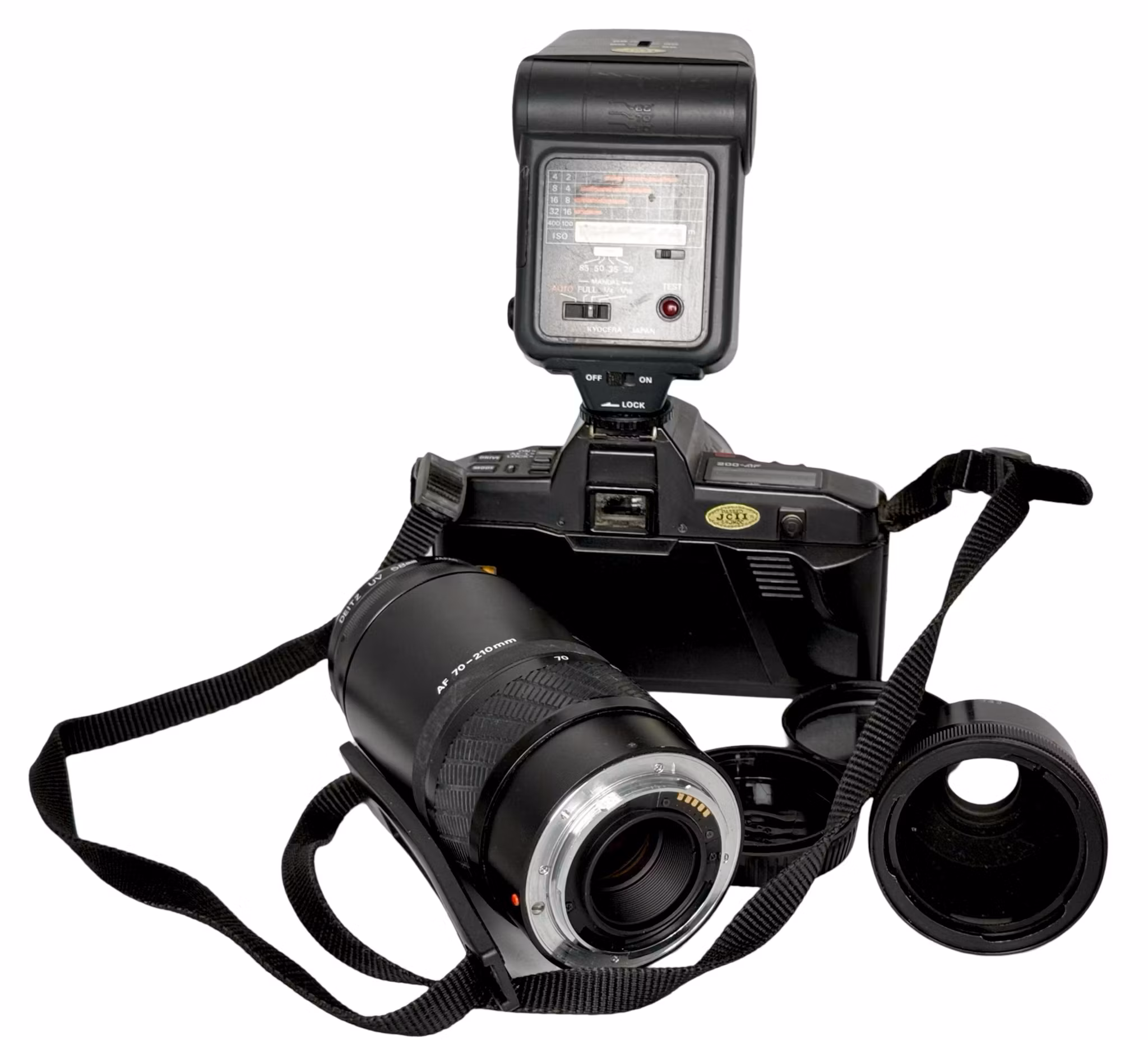 Fotocamera Kyocera Yashica con accessori