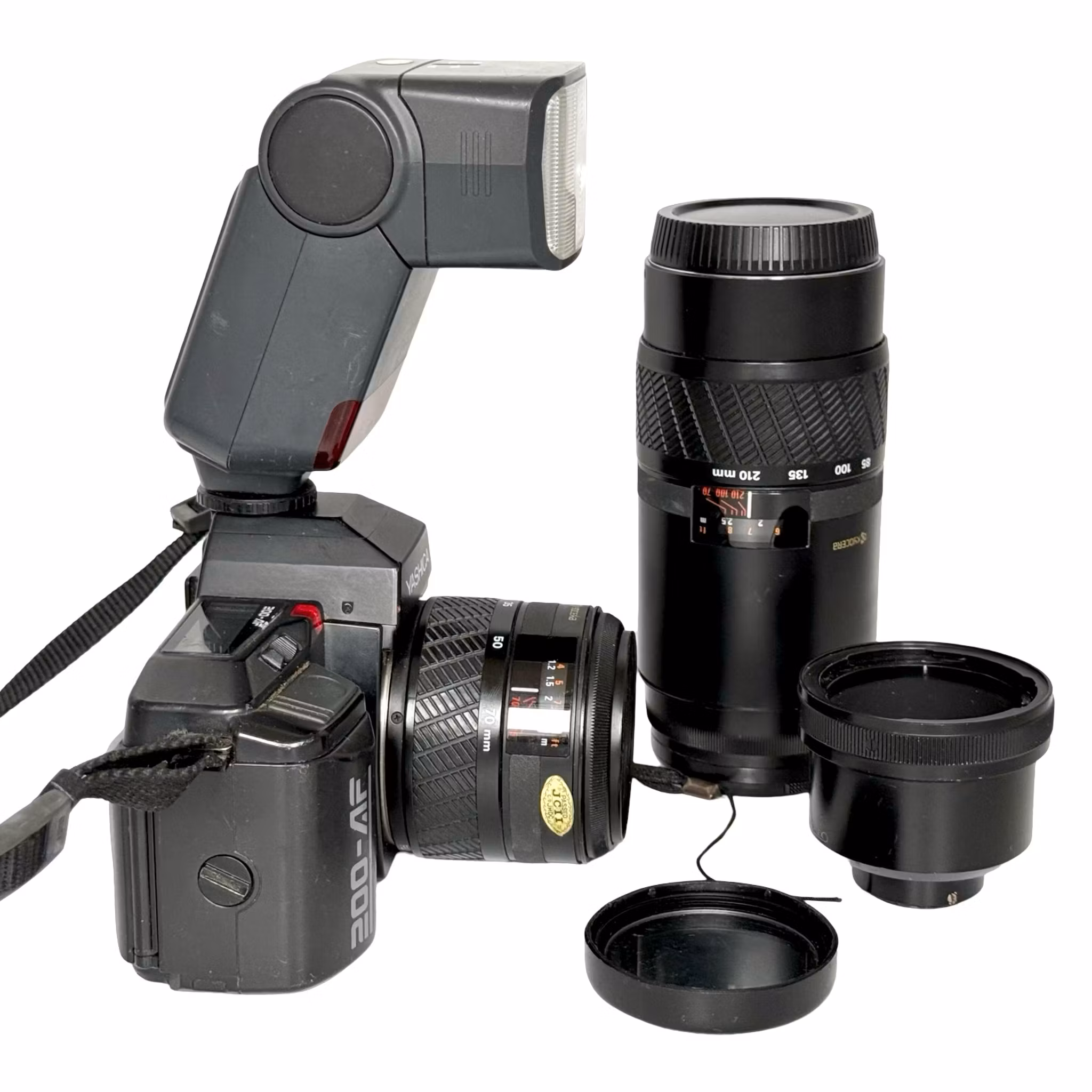 Fotocamera Kyocera Yashica con accessori