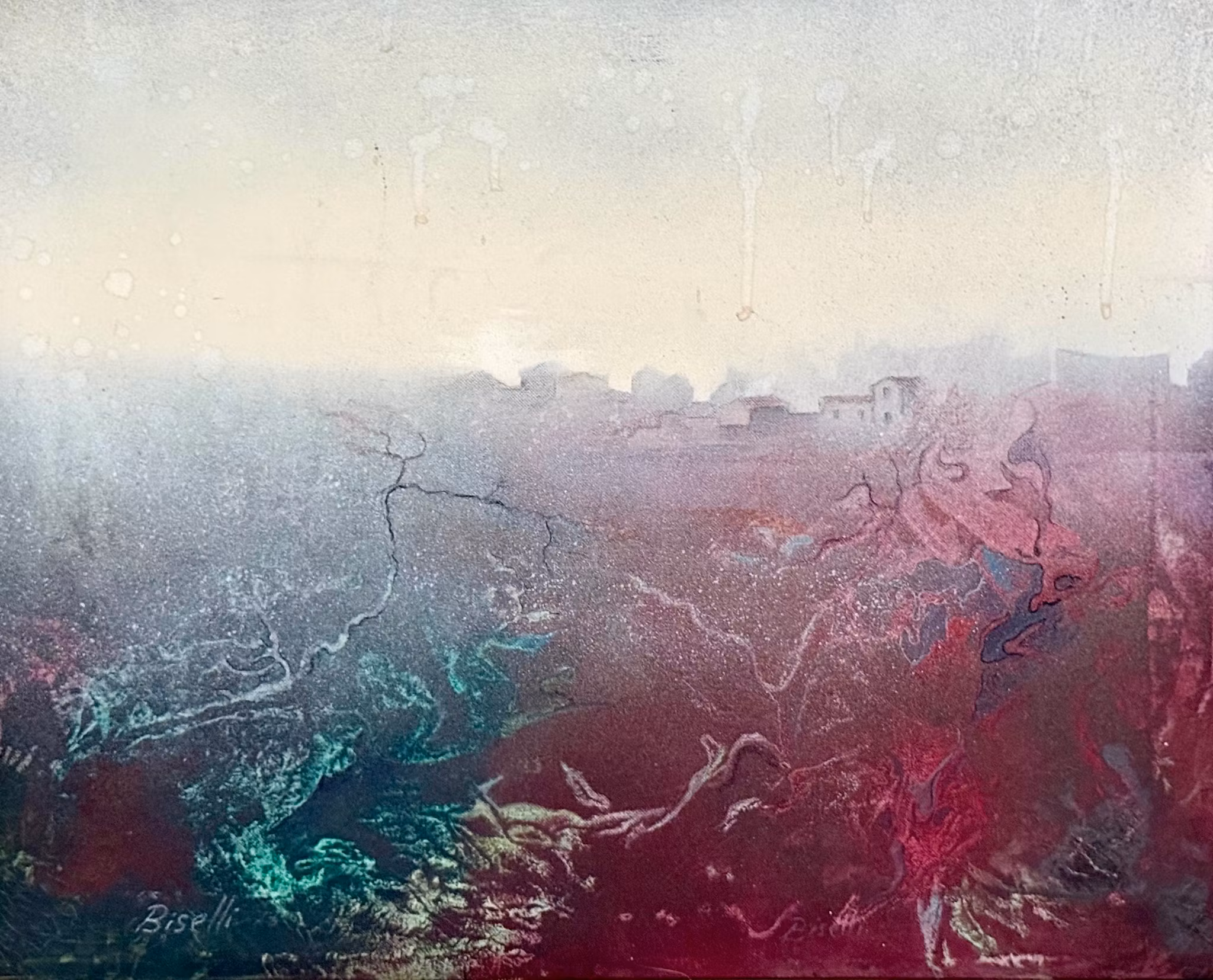 Benito Biselli (Mugnano, 1938 - Mugnano, 1990) Obraz sygnowany-73, Włochy