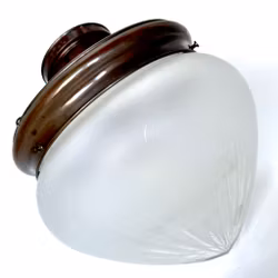 Ceiling lamp, copper, glass, Art Nouveau, early 20th century.