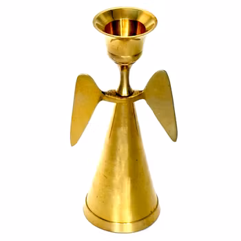 Vintage, Ljusstake, ängel, mässing