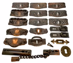 Zughalterung und Schlüsselhalterung, gehämmertes Kupfer und Bronze usw.