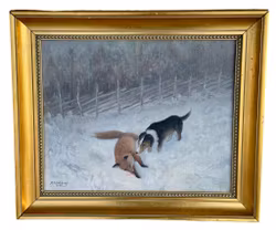 N. Sandberg 1977 Olej na płótnie, sygnowany