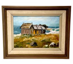 Artysta niezidentyfikowany, Olej na desce, sygnowany GH -51