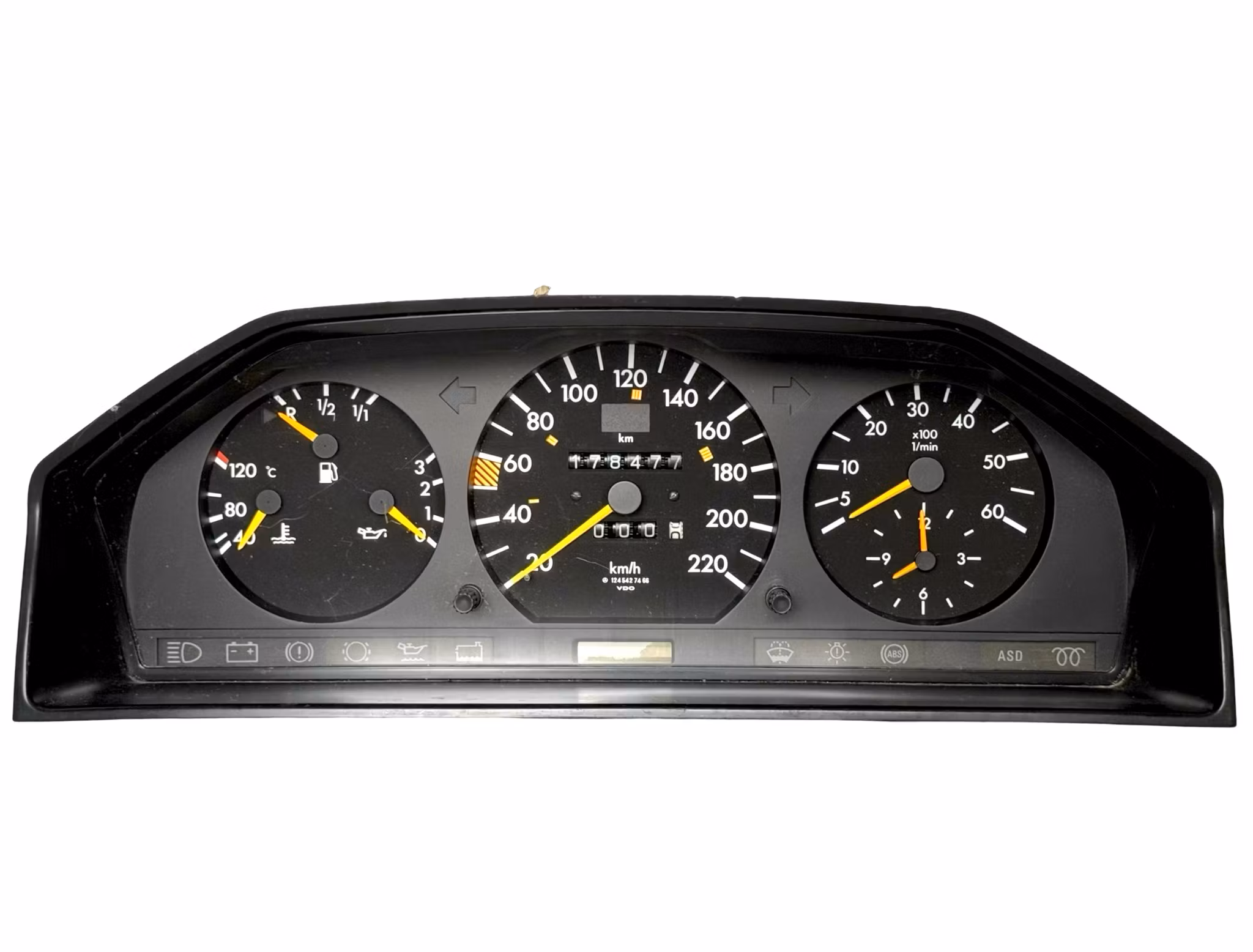 Speedometer, Mercedes-Benz 300 D 1988 W124
