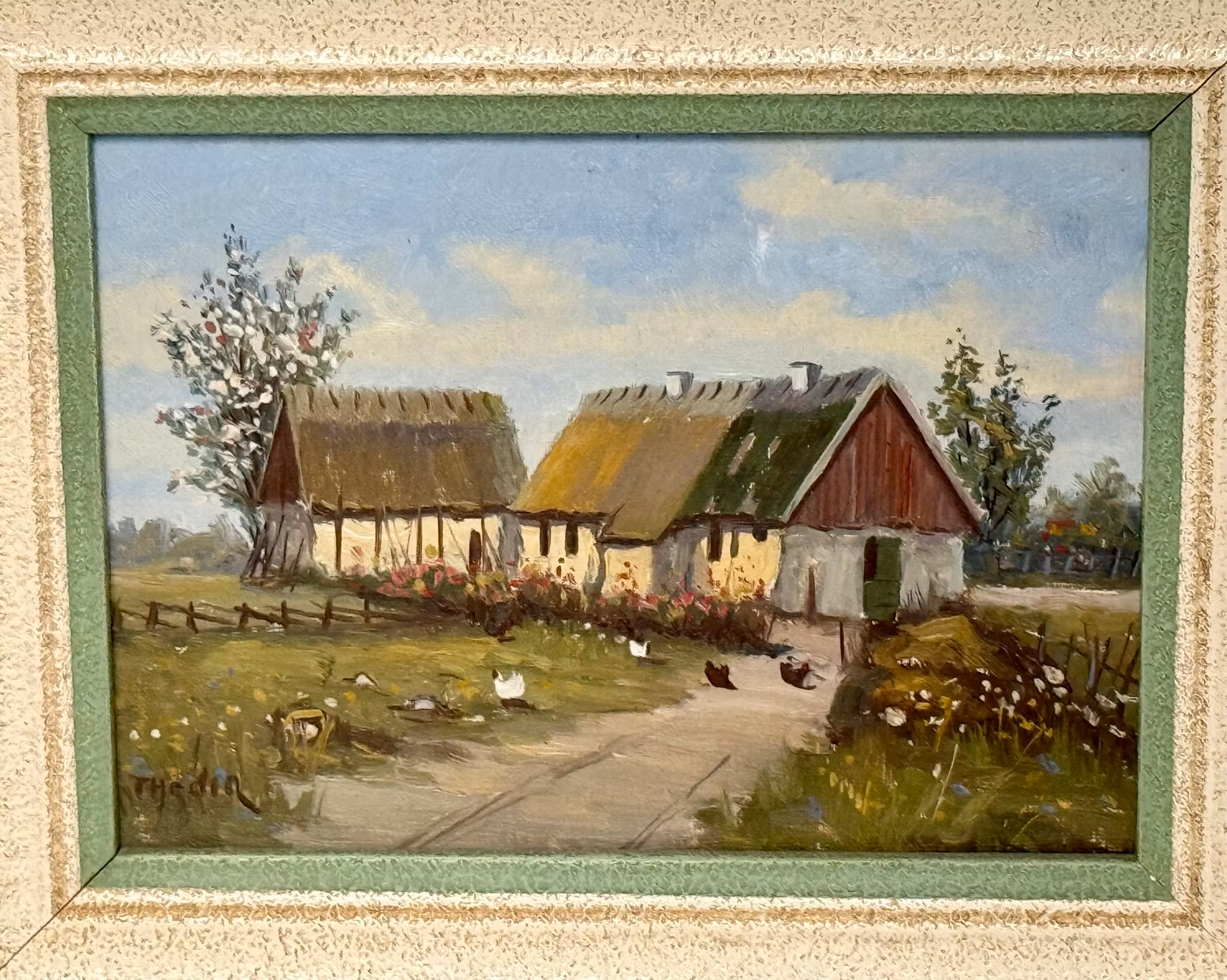 T Hedin, Olja på pannå, landsbygd, signerad