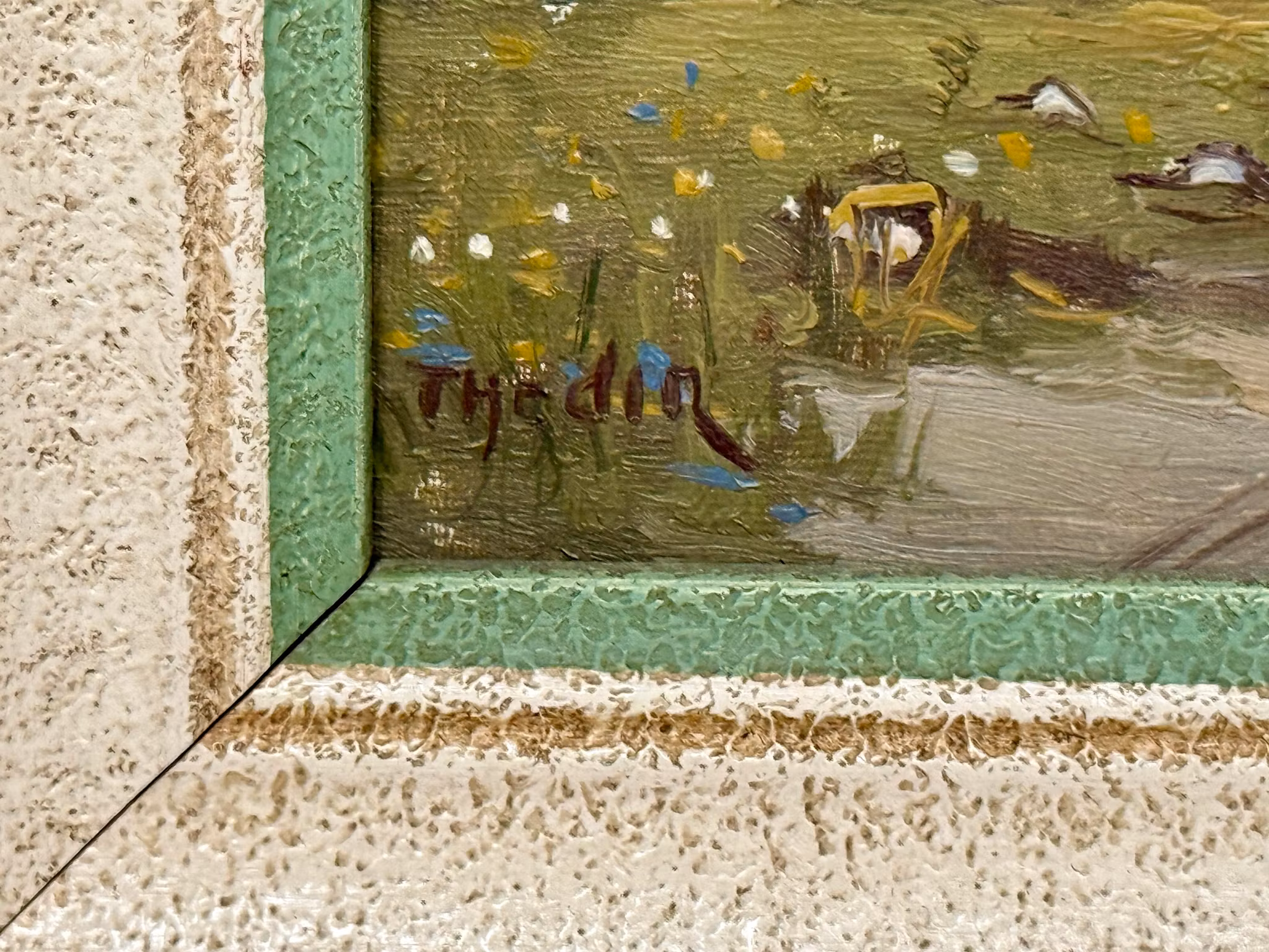 T Hedin, Olja på pannå, landsbygd, signerad