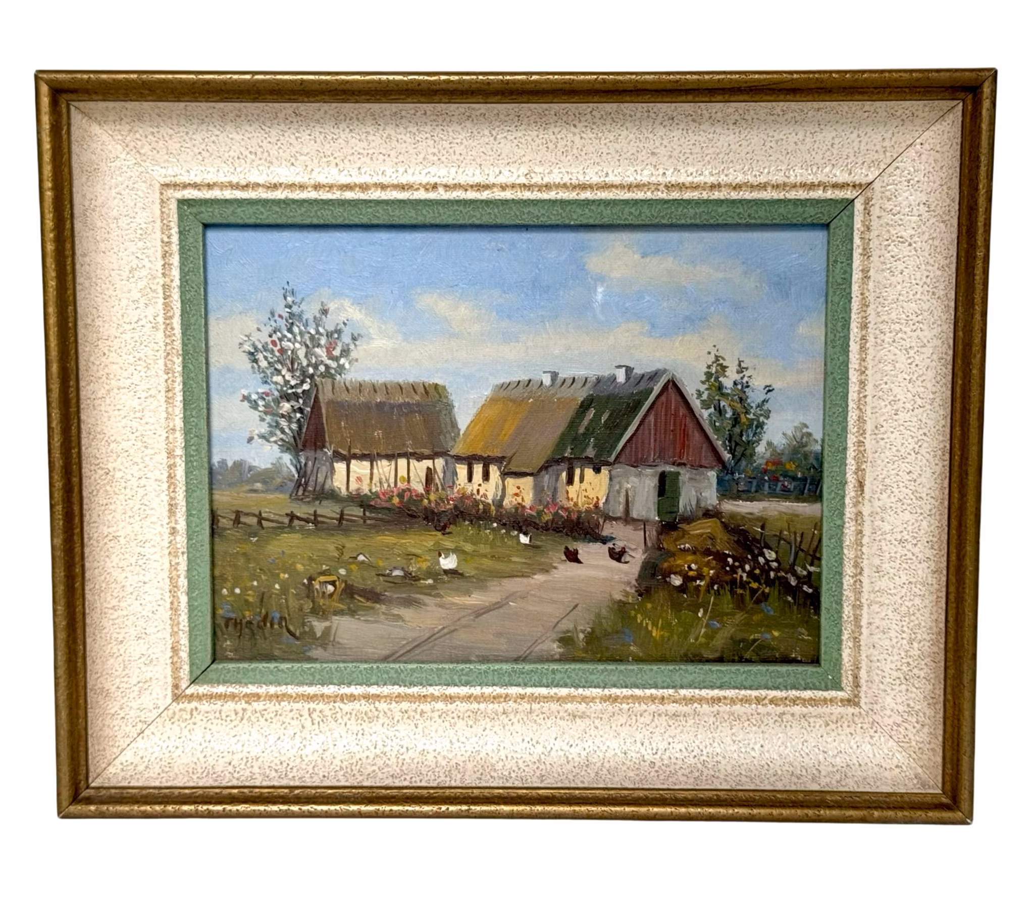 T Hedin, Olja på pannå, landsbygd, signerad