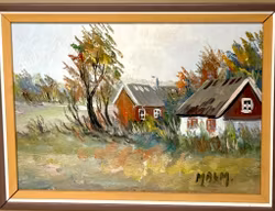 MALM, Olja på pannå, Landsbygd, signerad
