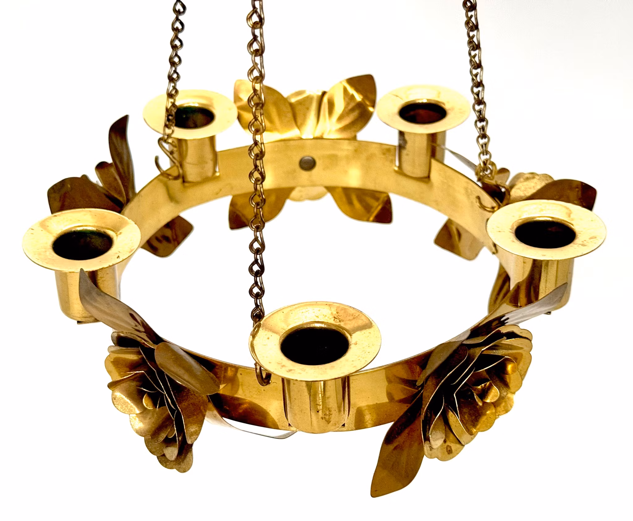 Advent Ljuskrona, Takkrona, Hängande ljusstake mässing rosor