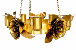 Advent Ljuskrona, Takkrona, Hängande ljusstake mässing rosor