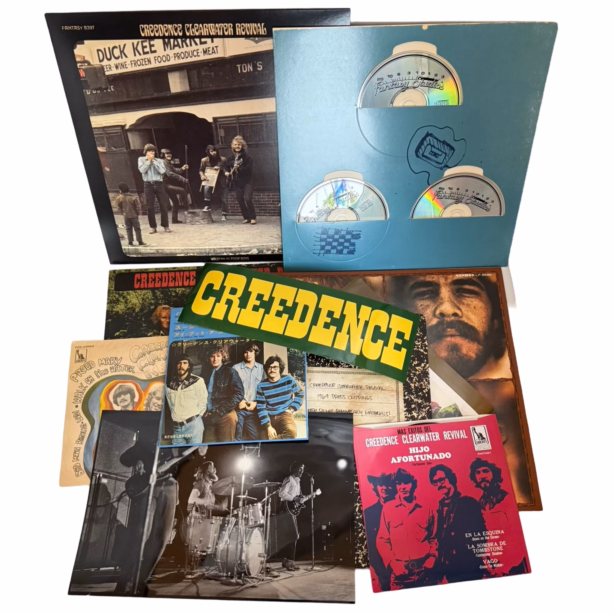 Creedence Clearwater Revival - 1969 arkivbokssett 3 LP, 3 EP, 3 CD osv.