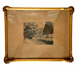 Ernst Larsen, etsning 1870-1880-årene