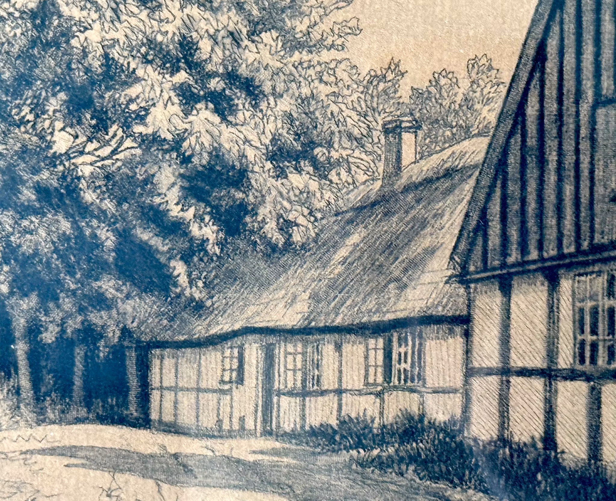 Ernst Larsen, etsning 1870-1880-årene