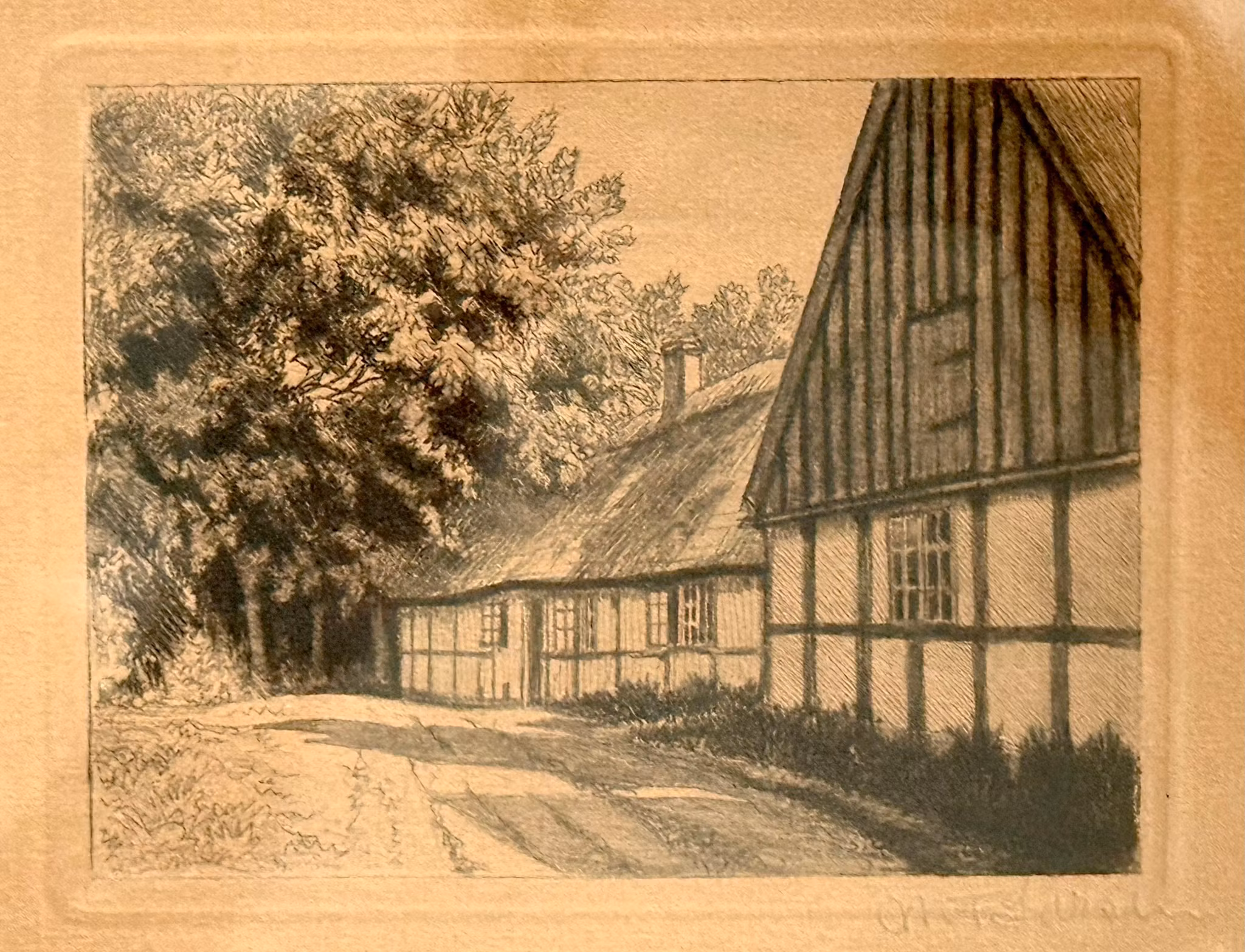 Ernst Larsen, etsning 1870-1880-årene