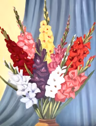 Oidentifierad konstnär, Oljemålning på duk, signerad F.K.I.