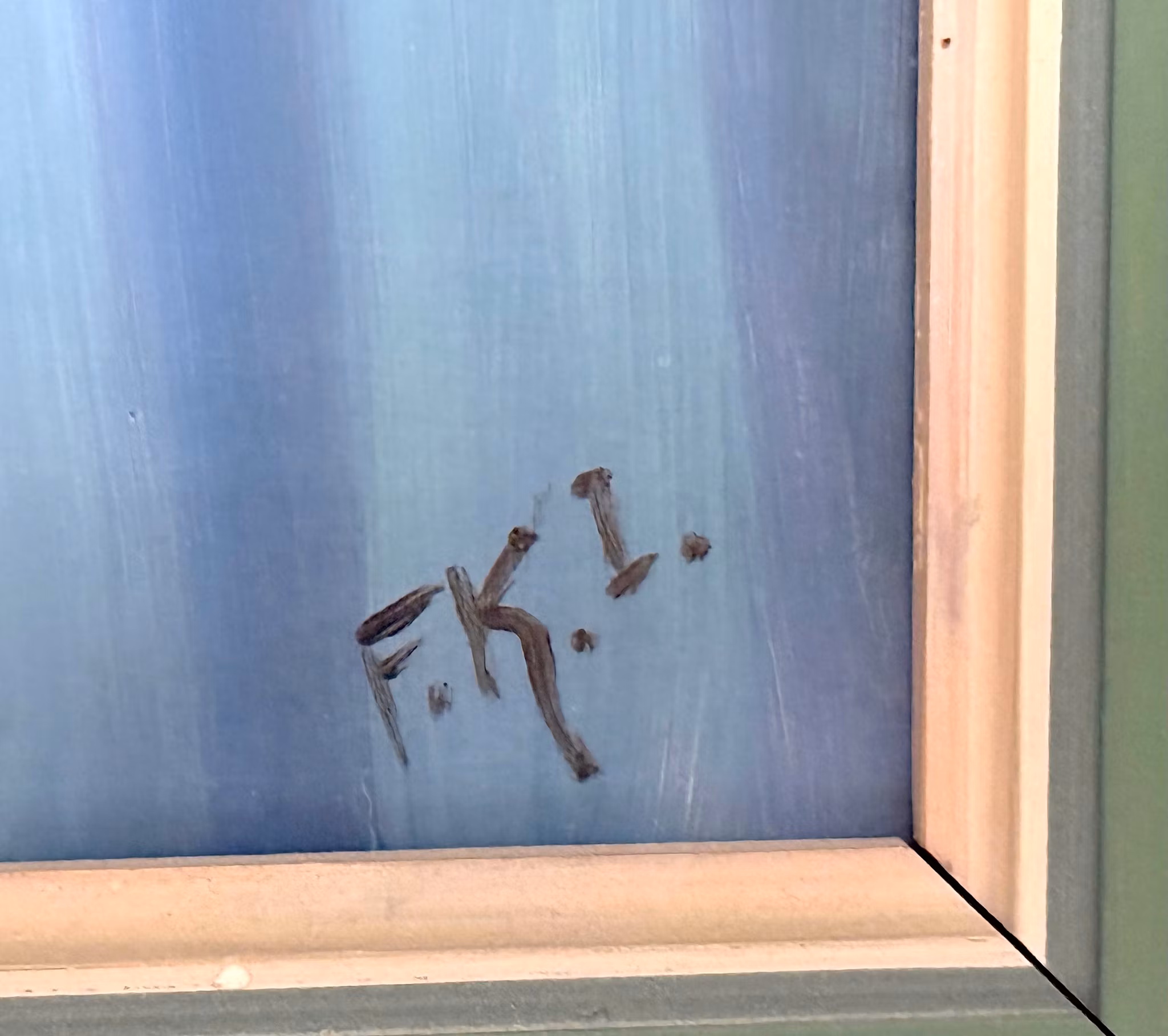 Artista non identificato, dipinto ad olio su tela, firmato FKI