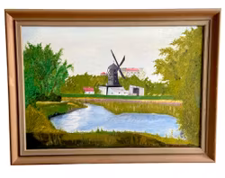 Uidentificeret kunstner, Olie på lærred, signeret H. Jahreiss