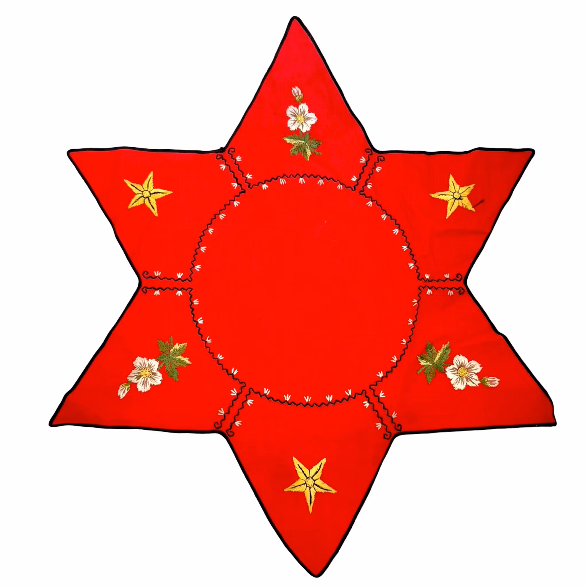 Vintage dukar, juldukar, Broderi, jullöpare med Almanack från 1978 m.m.