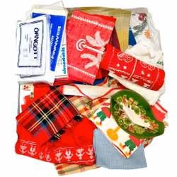 Vintage dukar, juldukar till matbordet, linne