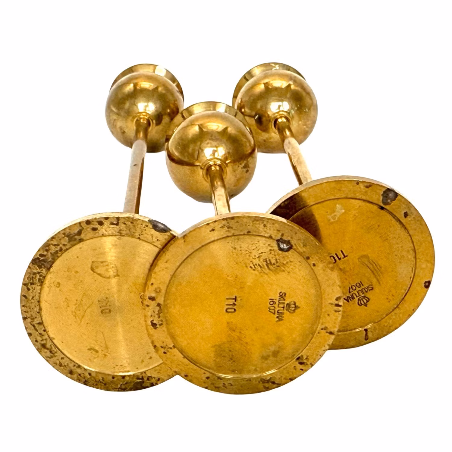 Set 3 st, Tulpan Skultuna ljusstaken, Design Pierre Forssell