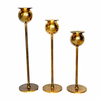 Set 3 st, Tulpan Skultuna ljusstaken, Design Pierre Forssell