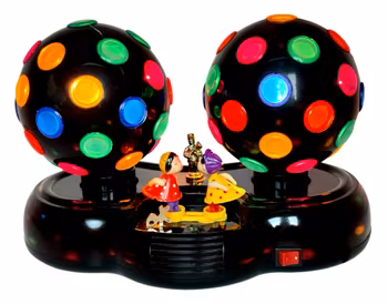 Projektor, Dubbel boll stråleffekt, kulor roterar och spelar musik